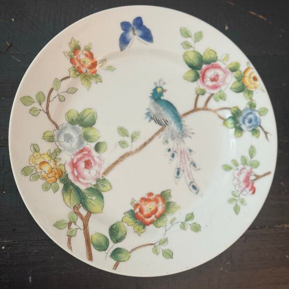 nippon Other - 🌸 Antique Hand Painted Nippon Plate – Bird & Floral Motif 🌸
